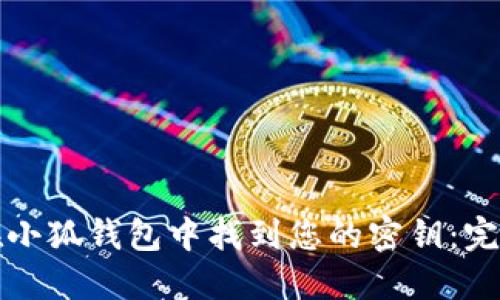 如何在小狐钱包中找到您的密钥:完整指南
