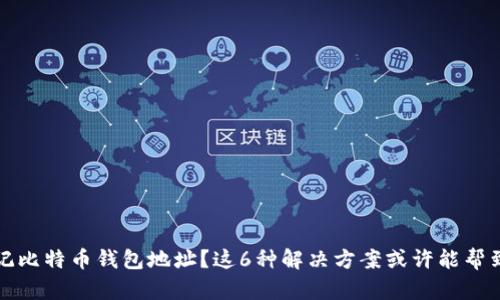 忘记比特币钱包地址?这6种解决方案或许能帮到你